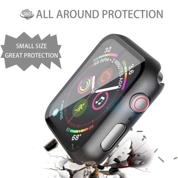 2 Pack Hard PC Case with Tempered Glass Screen Protector Compatible with Apple - Picture 6 of 8